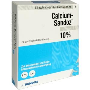 CALCIUM SANDOZ 10%, 5x10 ML