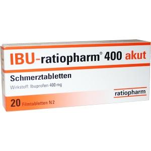 Ibu-ratiopharm 400mg akut Schmerztabletten, 20 ST