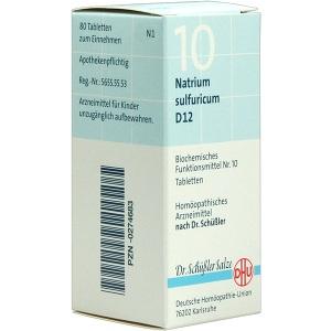 BIOCHEMIE DHU 10 NATRIUM SULFURICUM D12, 80 ST