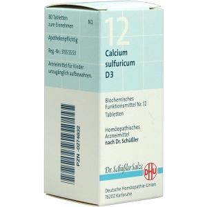 BIOCHEMIE DHU 12 CALCIUM SULFURICUM D 3, 80 ST