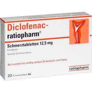 Diclofenac-ratiopharm Schmerztabletten 12.5 mg, 20 ST