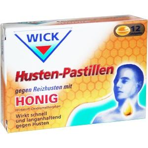 WICK Husten-Pastillen gegen Reizhusten mit Honig, 12 ST