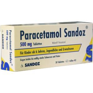 Paracetamol SANDOZ 500 mg Tabletten, 30 Stück