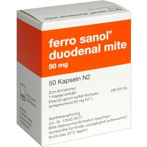 Ferro Sanol duodenal mite 50mg mr.Pellets in Kaps., 50 ST