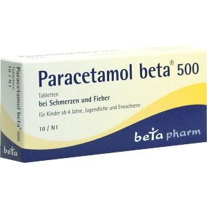 Paracetamol beta 500, 10 ST