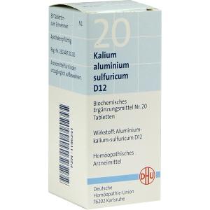 BIOCHEMIE DHU 20 KALIUM ALUMINIUM SULFURICUM D12, 80 ST