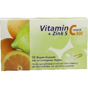 Vitamin C 300 + Zink 5 retard, 20 ST