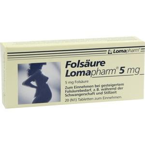 Folsäure Lomapharm 5mg, 20 ST