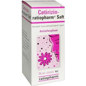 Cetirizin-ratiopharm Saft, 75 ML