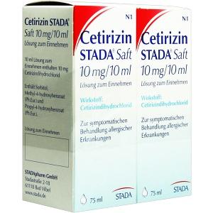 Cetirizin STADA Saft 10mg/10ml Lösung z Einnehmen, 150 ML