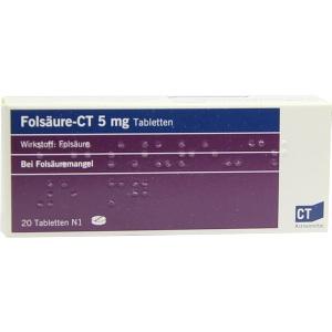 Folsäure - CT 5mg Tabletten, 20 ST