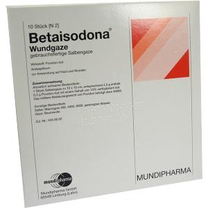 BETAISODONA WUNDGAZE 10X10, 10 ST