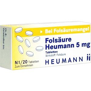 Folsäure Heumann 5mg Tabletten, 20 ST