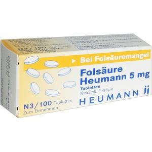 Folsäure Heumann 5mg Tabletten, 100 ST