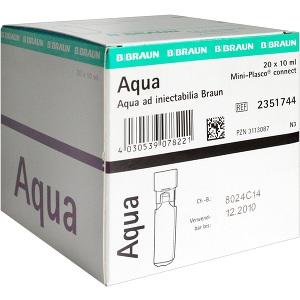 Aqua ad Injektabilia Mini-Plasco connect, 20X10 ML