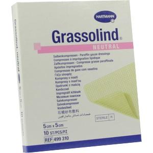 GRASSOLIND Salbenkompressen steril 5X5CM, 10 ST