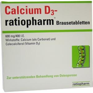 Calcium D3-ratiopharm Brausetabletten, 20 ST