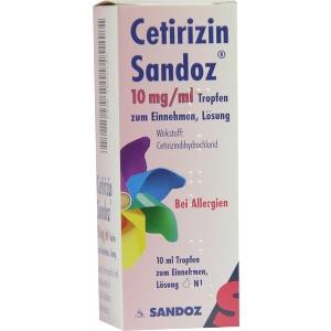 Cetirizin Sandoz 10mg/ml Tropfen, 10 ML