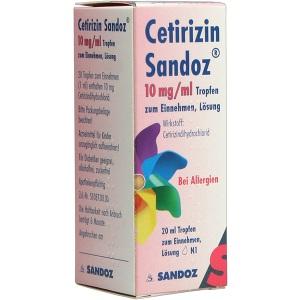 Cetirizin Sandoz 10mg/ml Tropfen, 20 ML