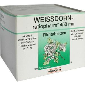 WEISSDORN-ratiopharm 450mg Filmtabletten, 100 ST