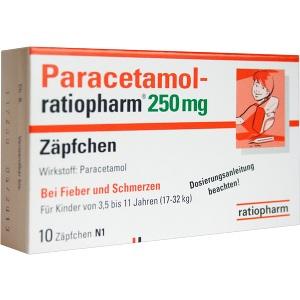 Paracetamol-ratiopharm 250mg Zäpfchen, 10 ST