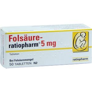 Folsäure-ratiopharm 5mg, 50 ST