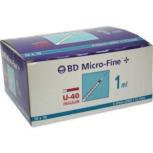 BD Micro-Fine+ U40 Ins.Spr.12.7mm, 100x1 ML