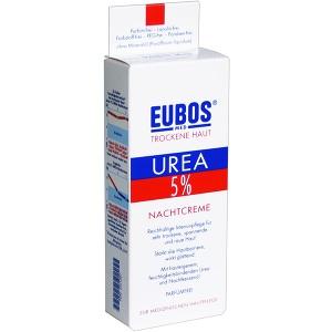 EUBOS Trockene Haut Urea 5% Nachtcreme, 50 ML