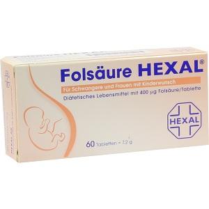 Folsäure HEXAL 400ug, 60 ST