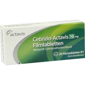Cetirizin-Actavis 10mg Filmtabletten, 20 ST