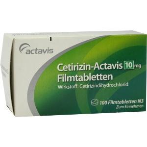 Cetirizin-Actavis 10mg Filmtabletten, 100 ST