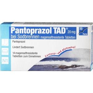 Pantoprazol TAD 20mg bei Sodbrennen, 14 ST