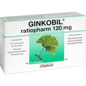 GINKOBIL ratiopharm 120 mg Filmtabletten, 60 ST
