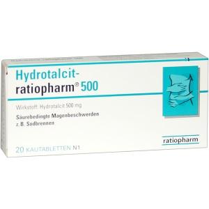 Hydrotalcit-ratiopharm 500mg Kautabletten, 20 ST