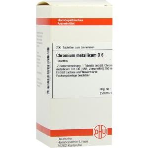 CHROMIUM METALLICUM D 6, 200 ST