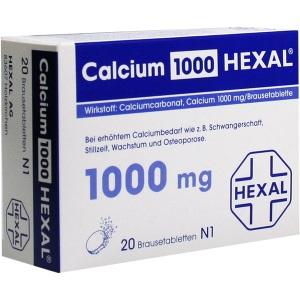 CALCIUM 1000 HEXAL, 20 ST