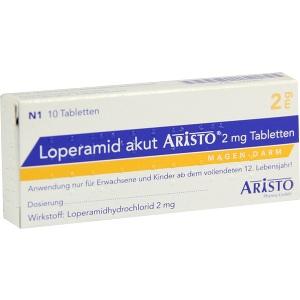 Loperamid akut Aristo 2mg Tabletten, 10 ST