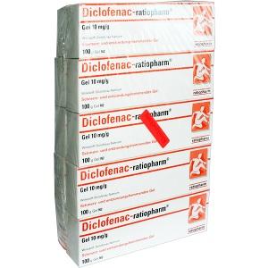 Diclofenac Ratiopharm Gel, 10x100 G