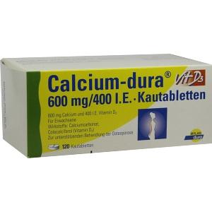 Calcium-dura Vit D3 600mg/400 I.E., 120 ST