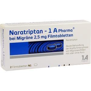Naratriptan - 1 A Pharma bei Migräne 2.5mg Filmtab, 2 ST