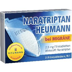 Naratriptan Heumann bei Migräne 2.5 mg Filmtabletten, 2 ST