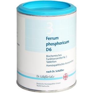 BIOCHEMIE DHU 3 FERRUM PHOSPHORICUM D 6, 1000 ST