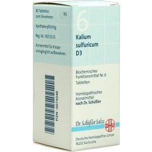 BIOCHEMIE DHU 6 KALIUM SULFURICUM D 3, 80 ST