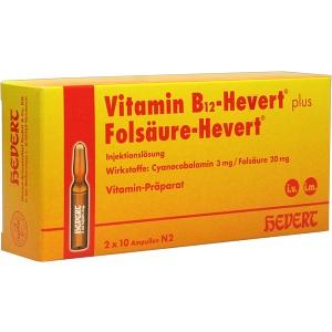 Vitamin B12 + Folsäure Hevert, 10x2 ML