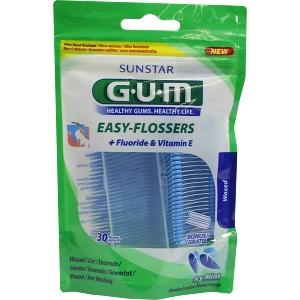 GUM Easy Flossers Zahnseide inkl. Halter, 30 ST