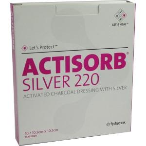ACTISORB 220 Silver 10.5x10.5 steril, 10 ST