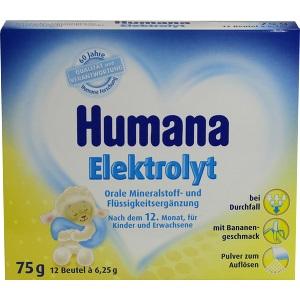 Humana Elektrolyt Banane Pulver, 75 G