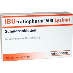 IBU-ratiopharm Lysinat Schmerztabletten 500mg, 10 ST