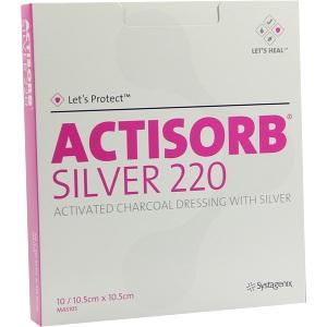 ACTISORB 220 SILVER 10.5x10.5cm steril, 10 ST