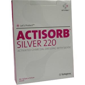 ACTISORB 220 SILVER 9.5x6.5cm steril, 10 ST
